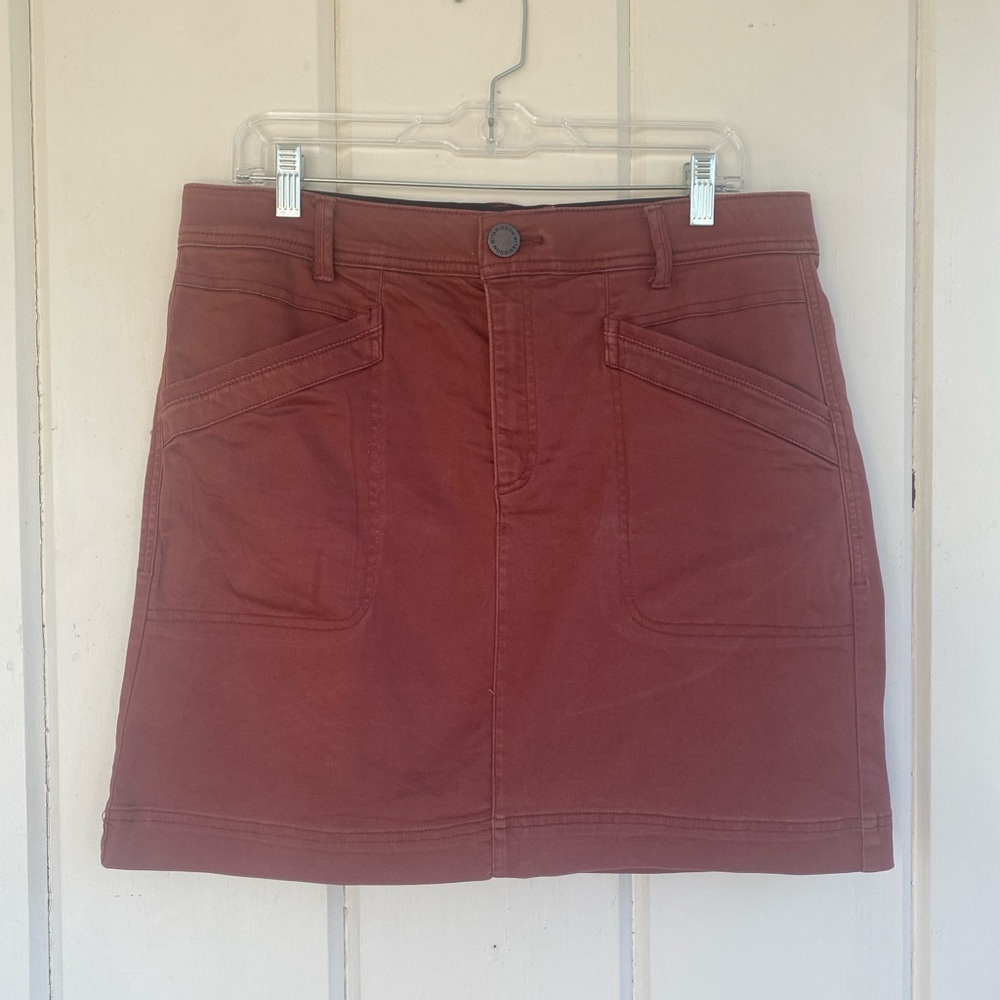 Burgundy Utility Mini Skirt with pockets!